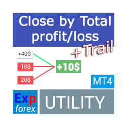 在MetaTrader市场购买MetaTrader 4的'CloseIfProfitorLoss with Trailing' 交易工具