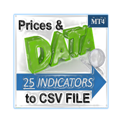在MetaTrader市场购买MetaTrader 4的'DATA and PRICES to FILE 25 indicators MT4' 交易工具