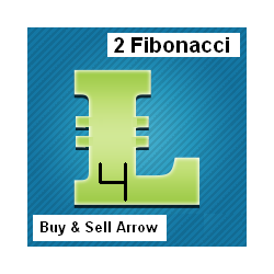 在MetaTrader市场购买MetaTrader 4的'Two Fibonacci Lines with Buy and Sell Arrows' 技术指标